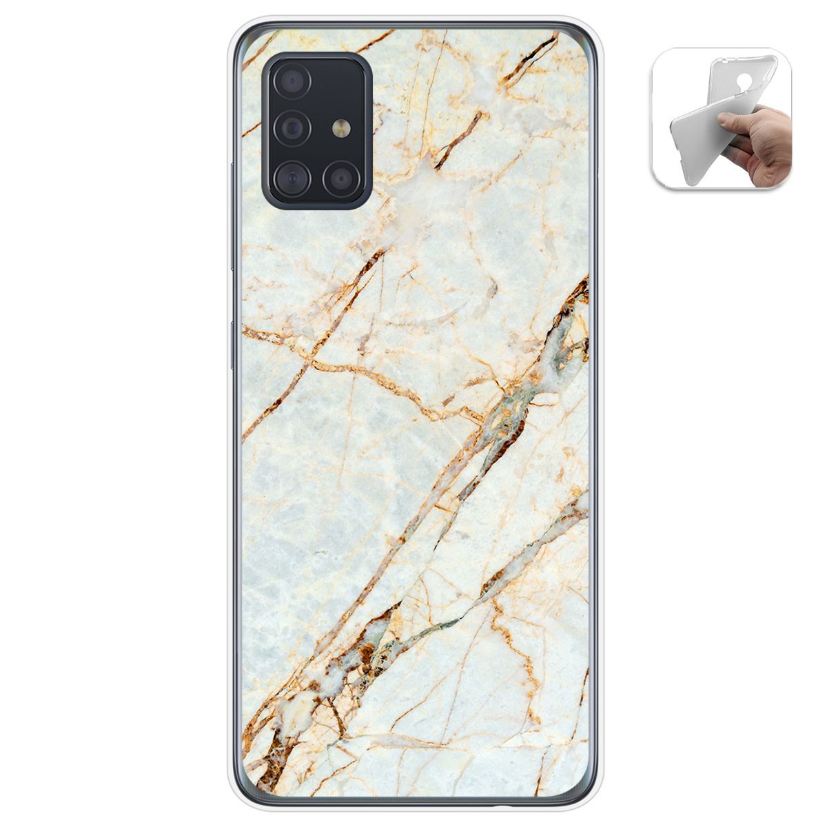 Tumundosmartphone Funda Gel Tpu para Samsung Galaxy A51 5G diseño Mármol 13 Dibujos