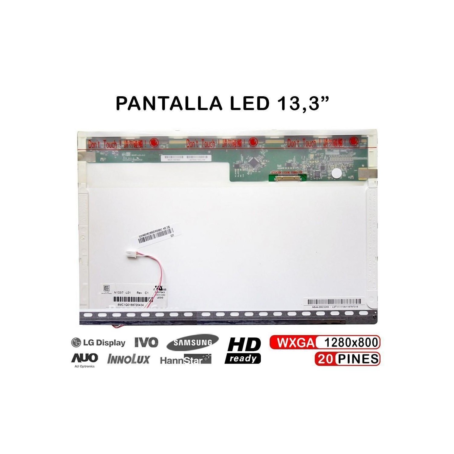 PANTALLA LCD DE 13.3" PARA PORTÁTIL LTN133AT07 LTN133AT08 LTN133AT02