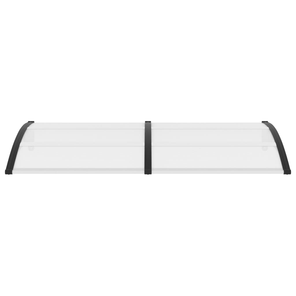 Vidaxl Marquesina de Puerta PC 200x100 Cm Negro y Transparente