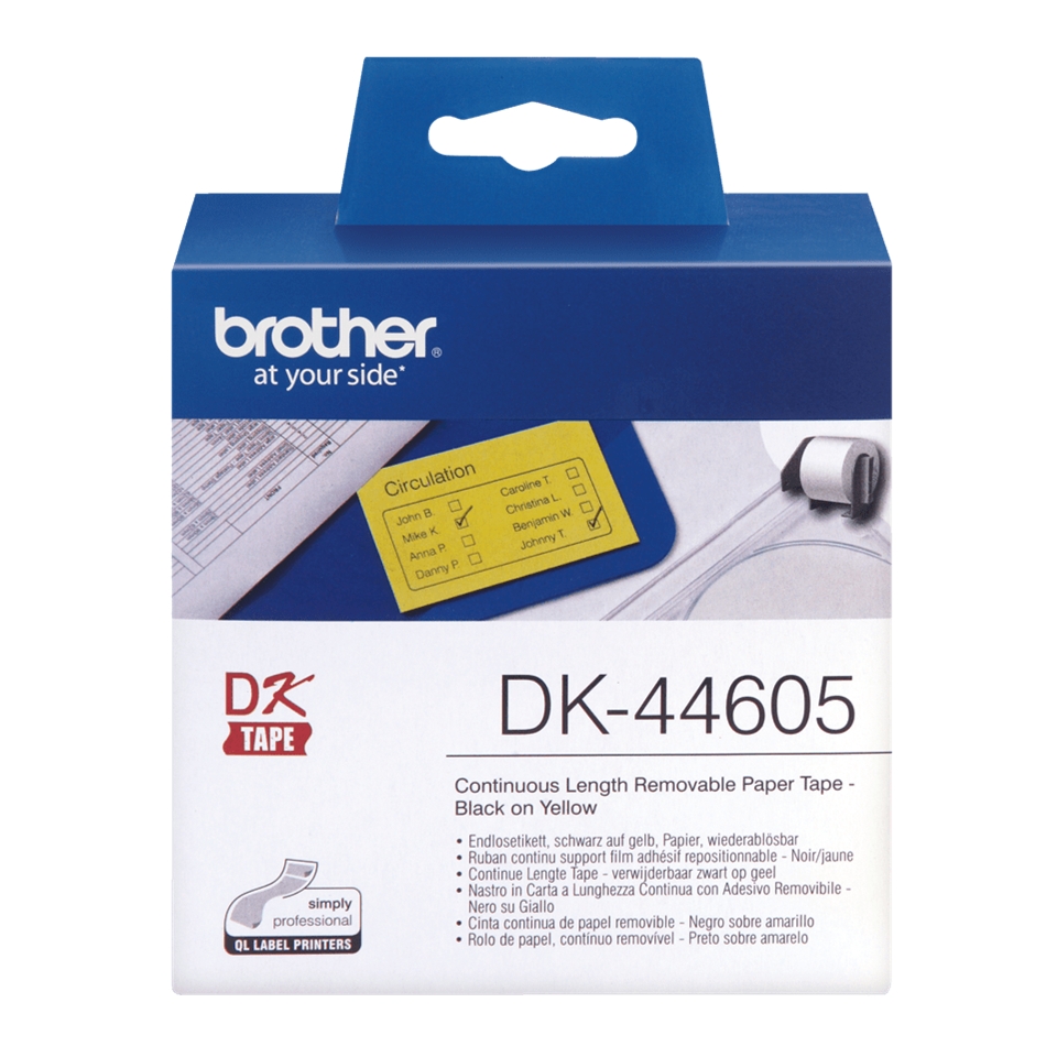 Etiquetas Removibles Brother DK44605 - Personalizadas, 62mm X 30,48 Metros