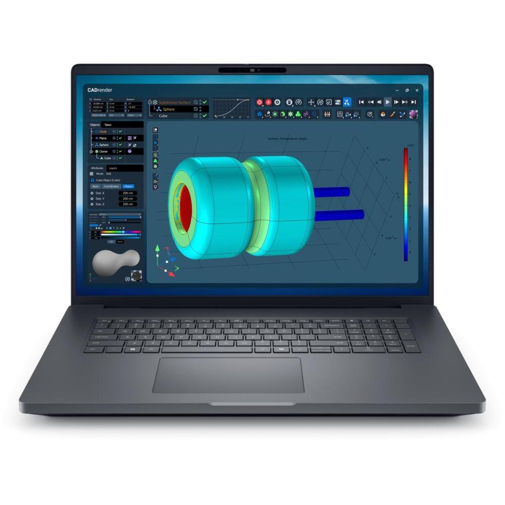 DELL Pro Max 18 Plus MB18250 Intel Core Ultra 7 265HX Estación de trabajo móvil 45,7 cm (18") Quad HD+ 32 GB DDR5-SDRAM 1 TB SSD NVIDIA RTX PRO 2000 Blackwell Wi-Fi 7 (802.11be) Windows 11 Pro Español Negro