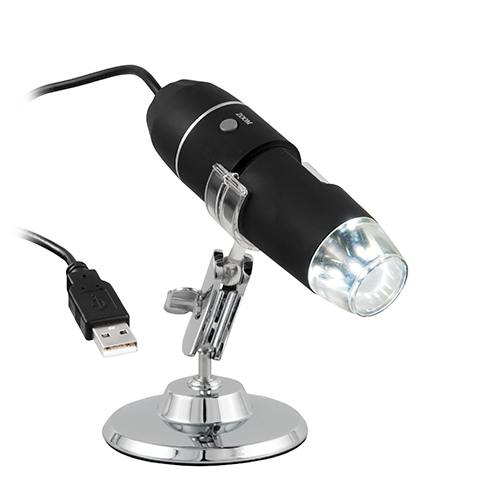 PCE-MM 800 Microscopio USB para PC con Resolución 1600 X 1200 Píxeles y 1600 Aumentos - Incluye Soporte | PCE Instruments