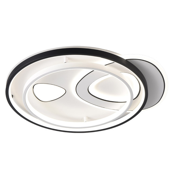 Plafon evora triang negro/blanco 160w 3000-4000-6000k  7x45x52cm 13600lm c/remoto