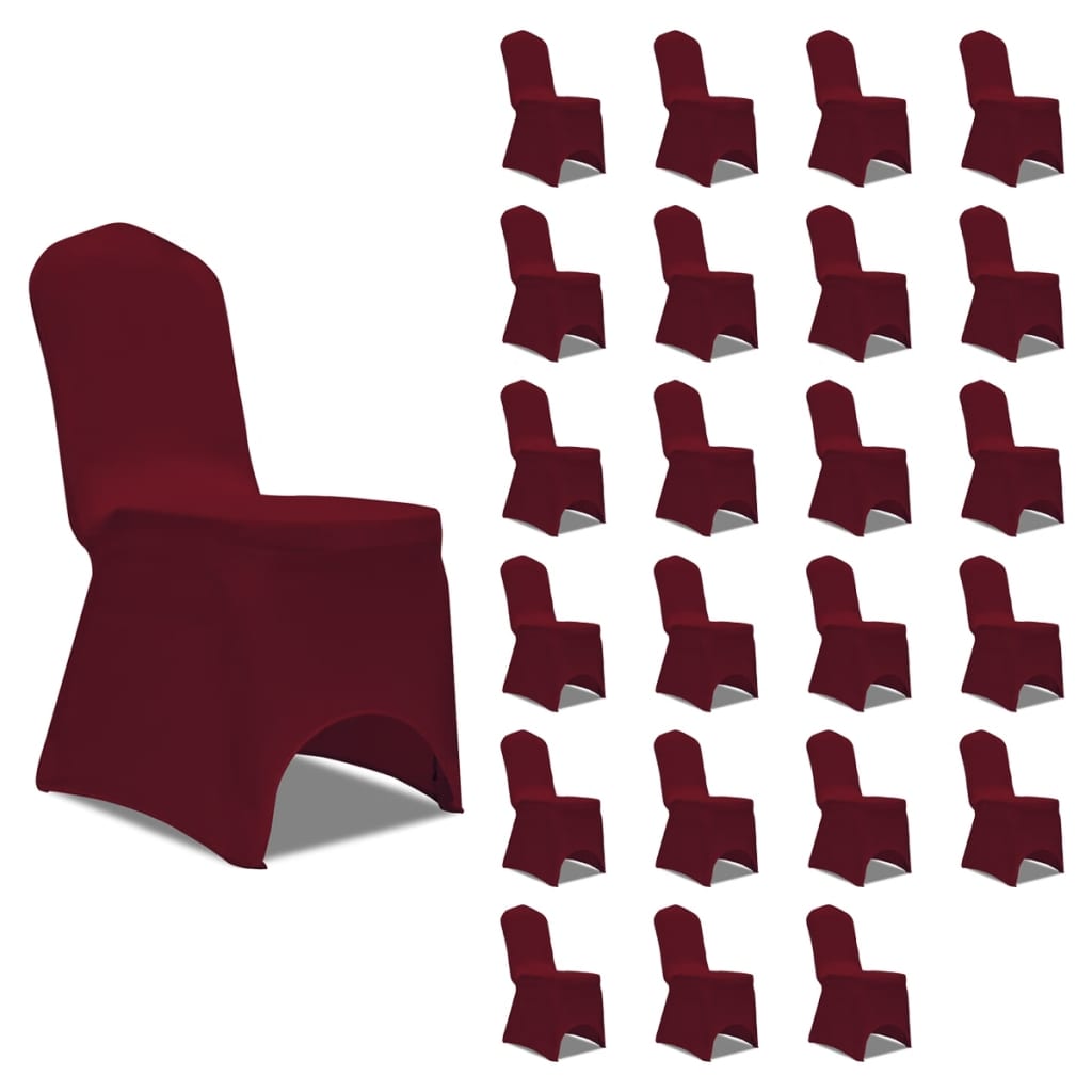 vidaXL 24x Funda Silla Elástica Cubiertas Comedor Boda Muebles Salón Color Burdeos,  Negro,  Crema y mas