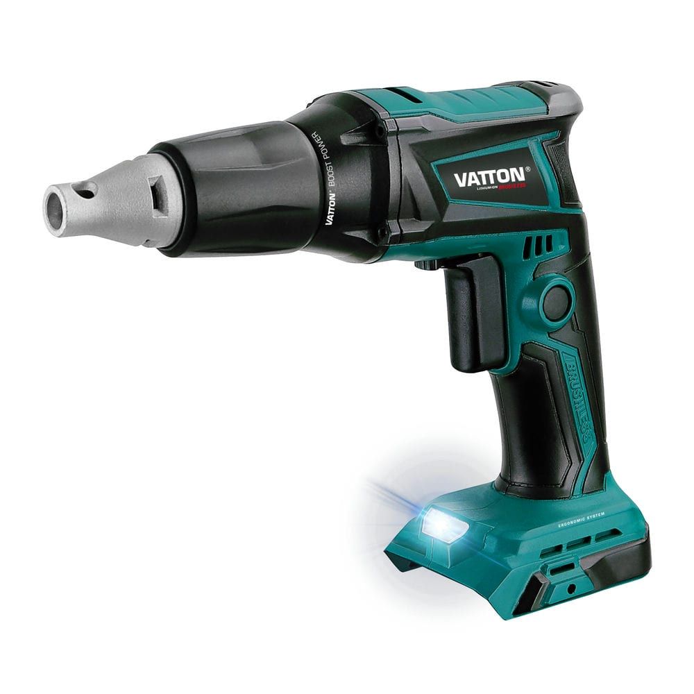 Atornillador Brushless Vatton 20V para Pladur y Escayola – Motor sin escobillas, velocidad variable, luz LED – Sin batería