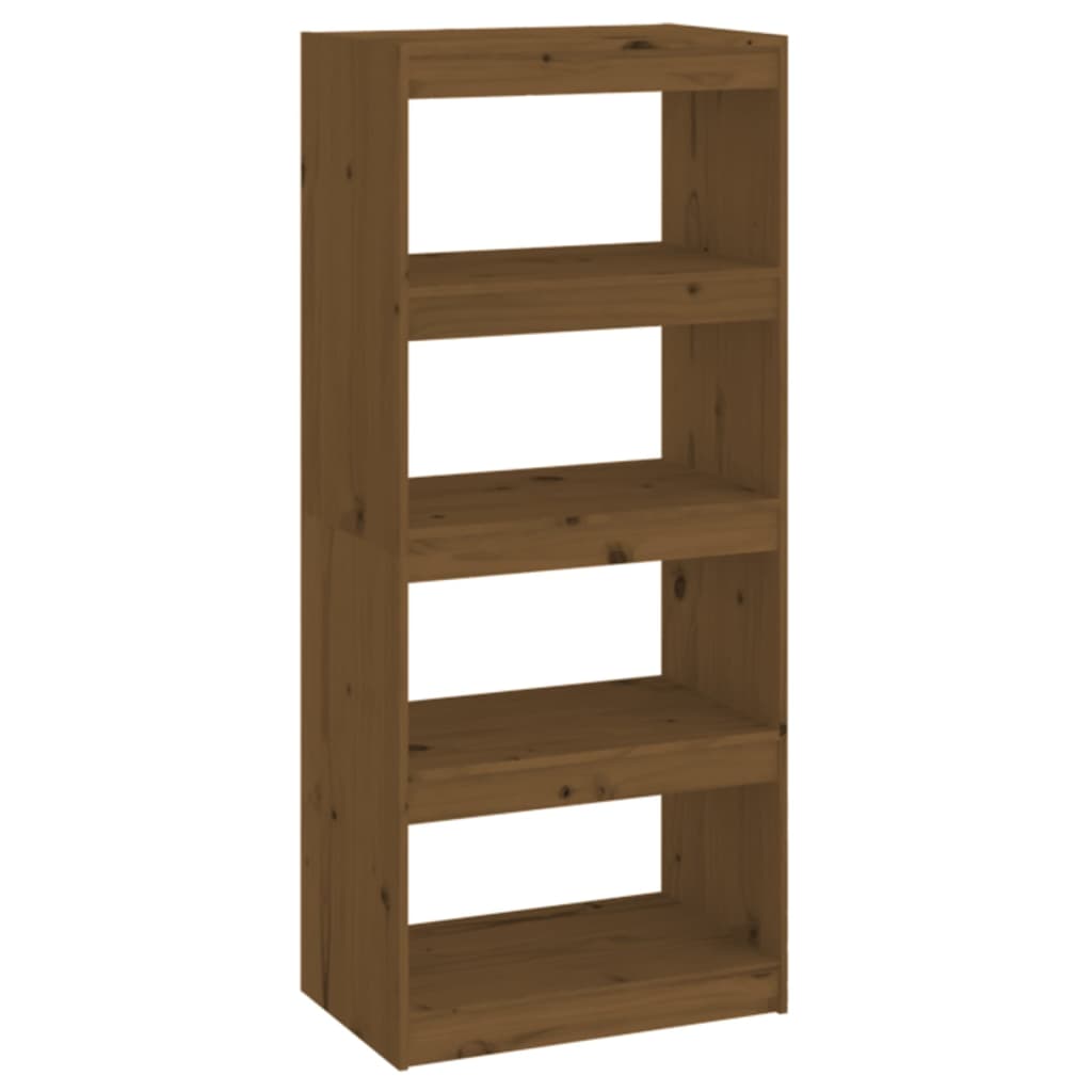 vidaXL Estantería/divisor de espacios madera pino 60x30x135,5cm Marrón, Blanco, Gris Mueble Almacenaje Estantería para Oficina, Estudio, Dormitorio Estantería/Librería/ mueble de Almacenamiento