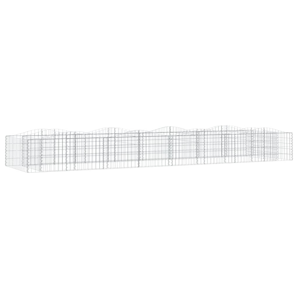 Arriate de Gaviones Forma Arco Vidaxl Hierro Galvanizado