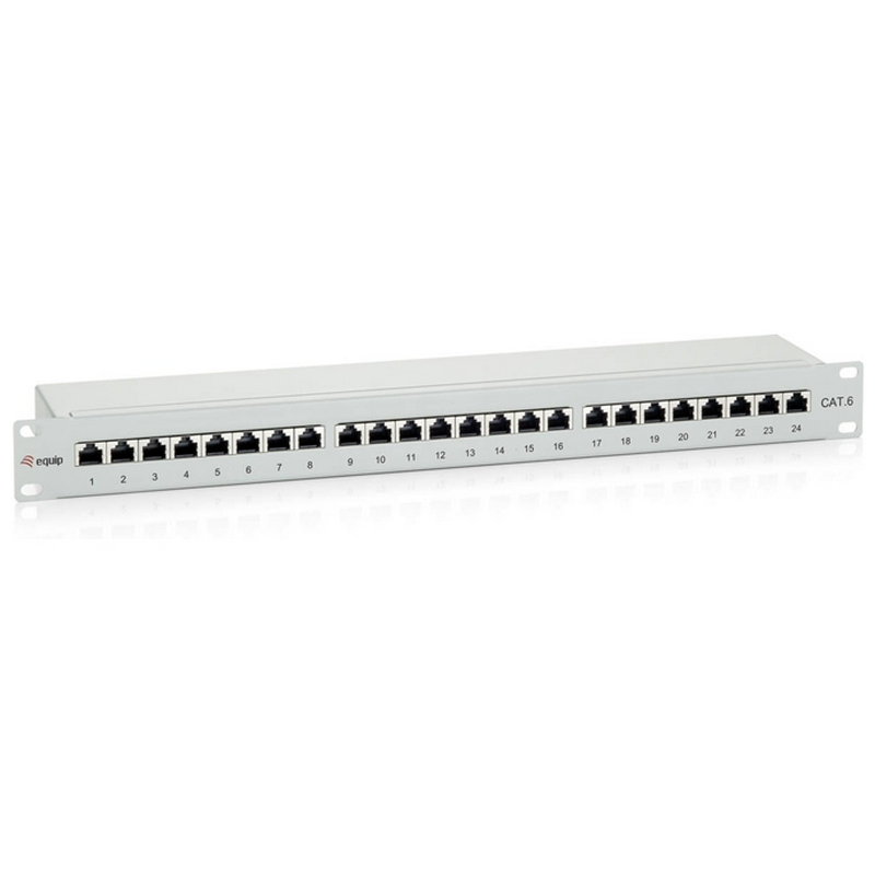 Equip patch panel 1u cat.6 24 ports 19