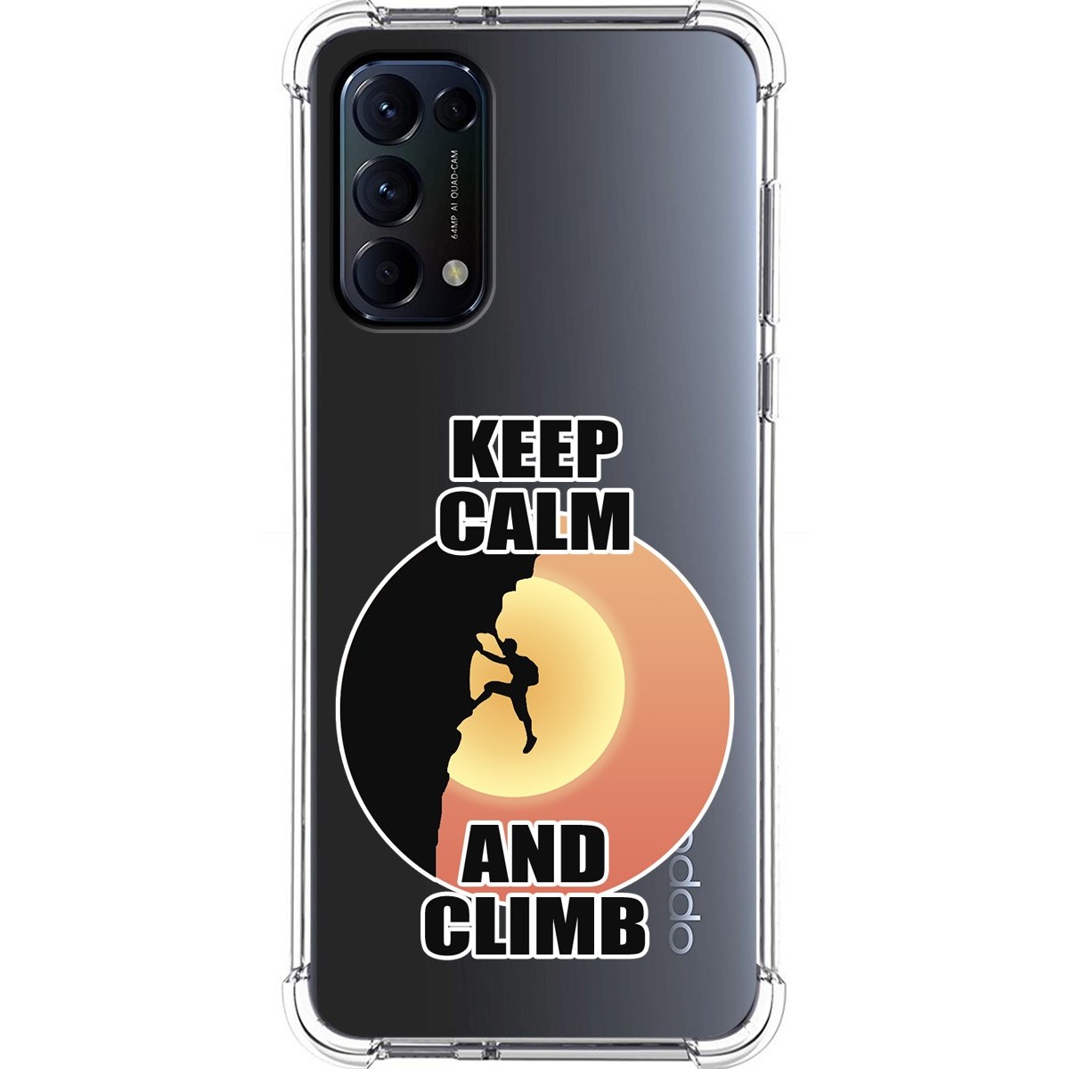 Tumundosmartphone Funda Silicona Antigolpes para Oppo Find X3 Lite 5G diseño Hombre Escalada Dibujos