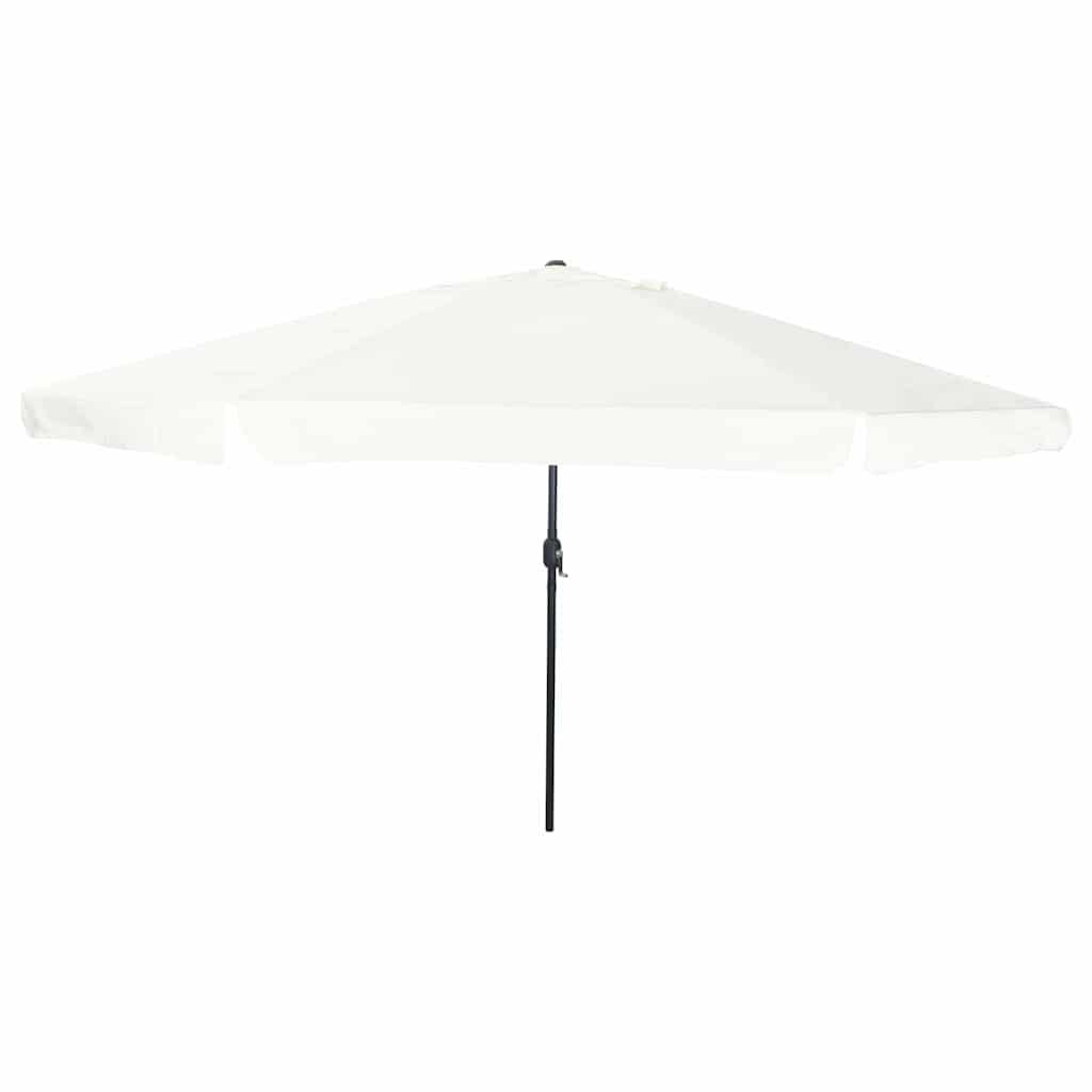 vidaXL Sombrilla de jardín Arena 394 x 394 x 248 cm Poliéster y Acero