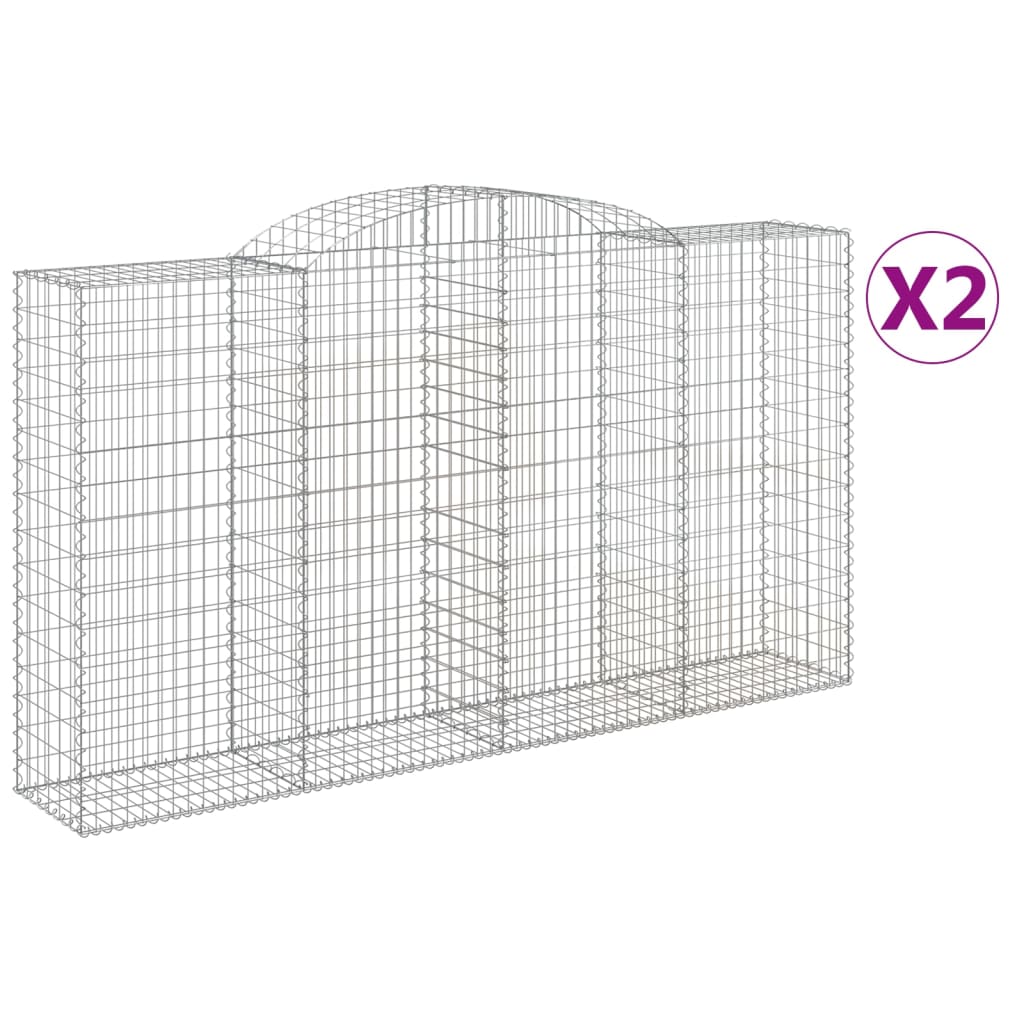 Vidaxl Cestas Gaviones Arco Hierro 300x30x40/60cm