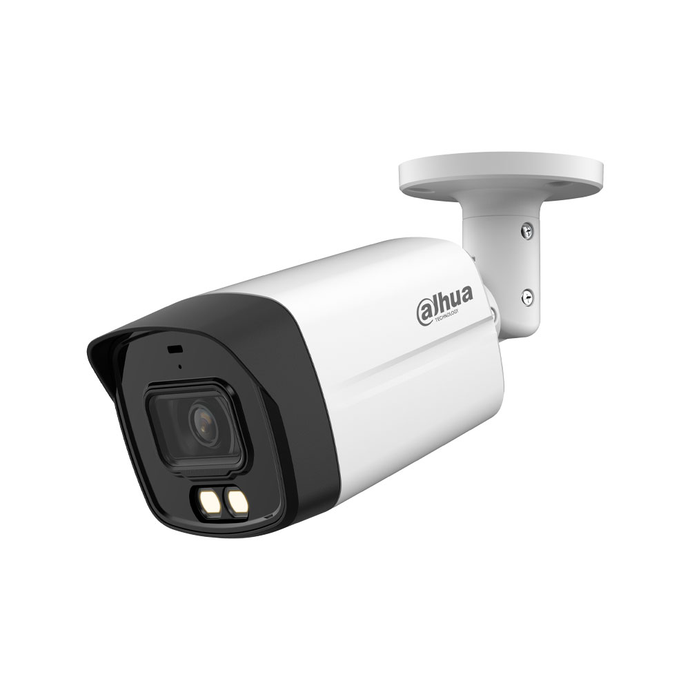 Cámara 4 en 1 Dahua de 5MP con iluminación dual, ICR, 0,001/0,0001 lux, Smart IR/Light 40m, Óptica fija 2,8 mm, IP67, 3AXIS