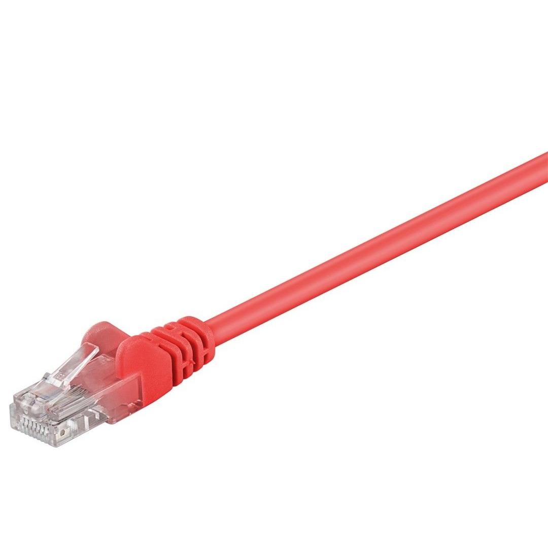 Goobay Latiguillo RJ45 Cat5e UTP CCA 2m ROJO para Alta Velocidad de Transferencia