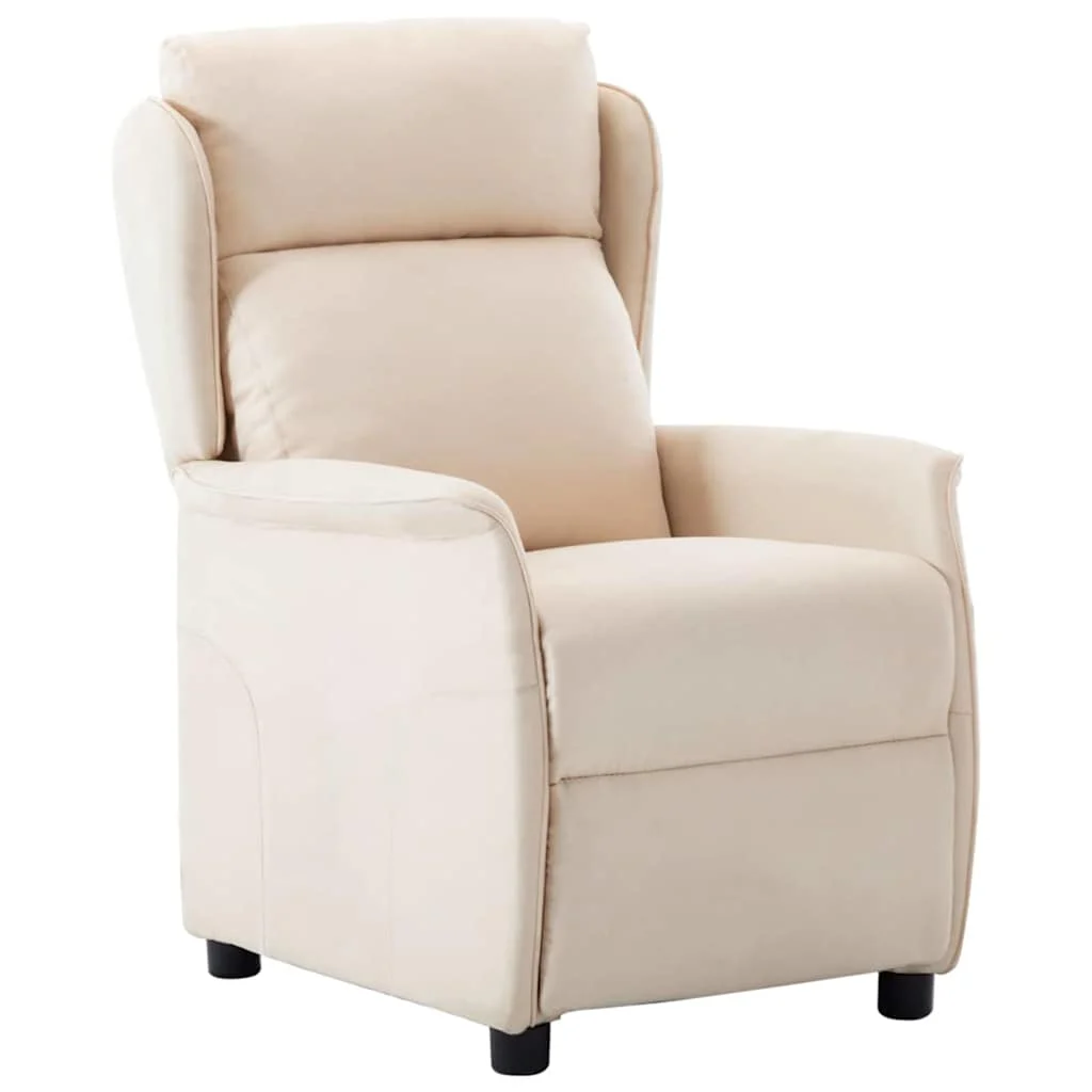 Sillón reclinable Crema 66.5 x 94 x 101.5 cm Poliéster