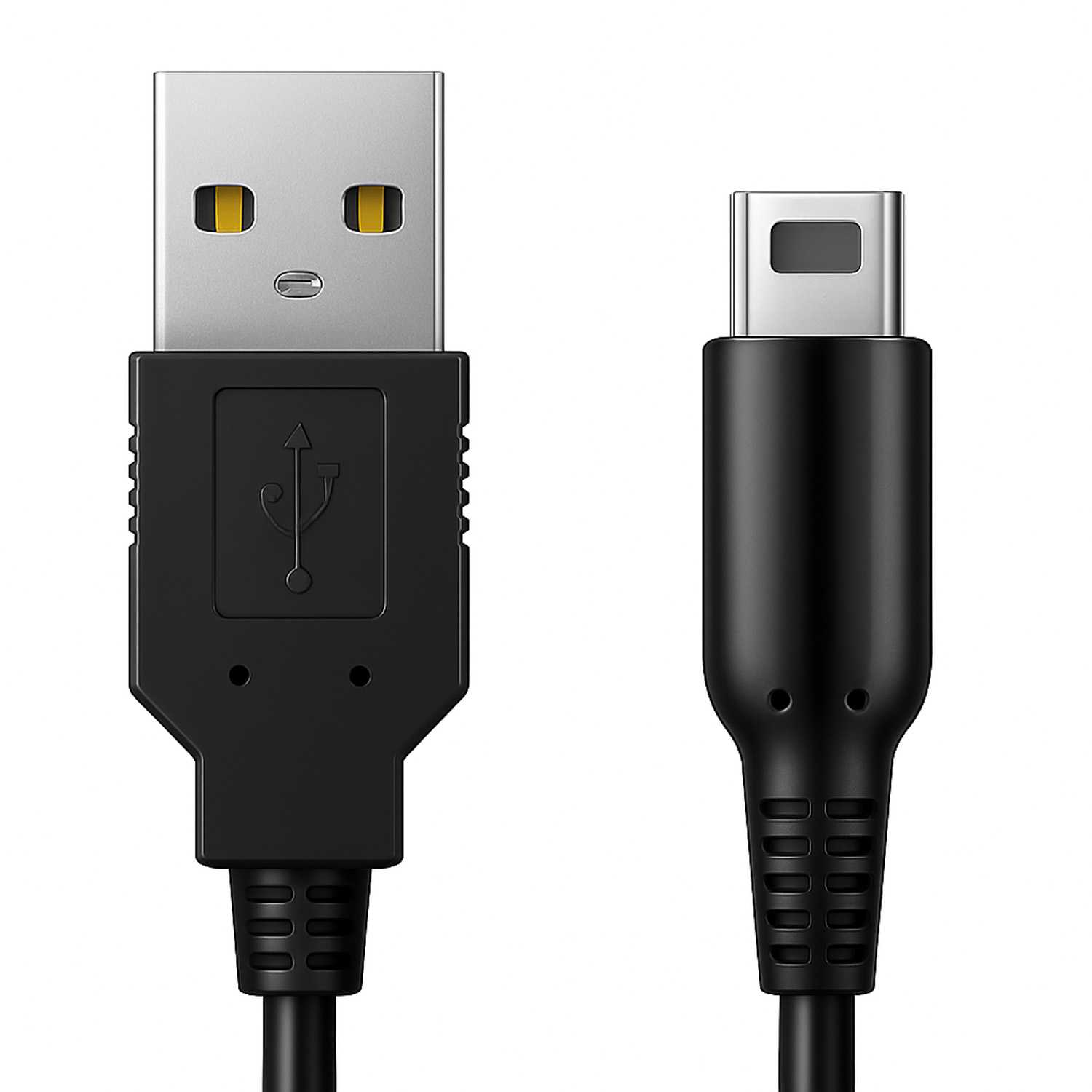 Ociodual Cable de Carga y Datos USB 1,2m Negro Compatible con Ninten DSi,DSi XL,2DS,New 2DS XL,3DS,3DS XL,New 3DS,New 3DS XL Cargador Transferencia Archivos Power Lead