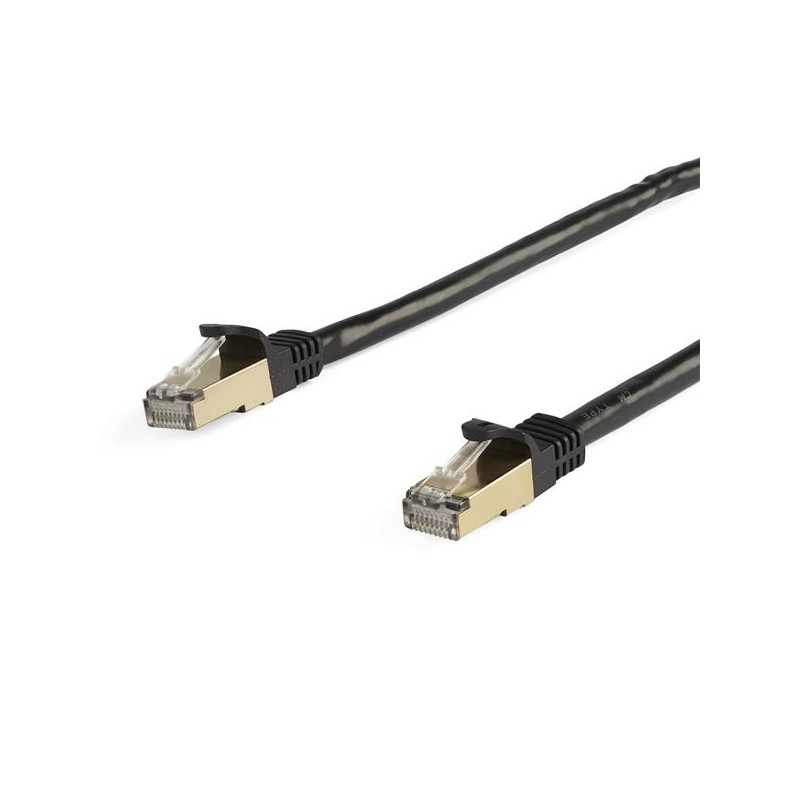 StarTech.com - Cable de 5m de Red Ethernet CAT6a Negro RJ45 STP 6ASPAT5MBK