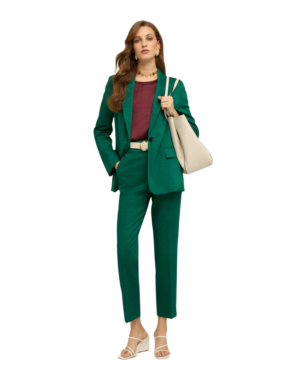 Motivi - Pantalones chino de mezcla de lino