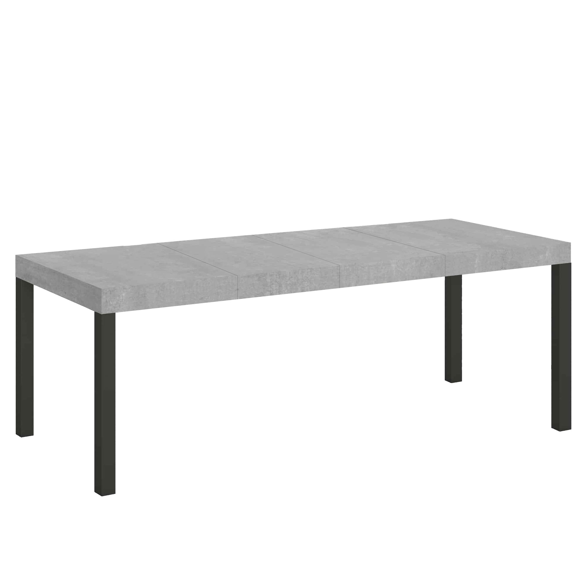 Mesa extensible Everyday Premium 180/440x90 cm patas hormigón antracita - Itamoby