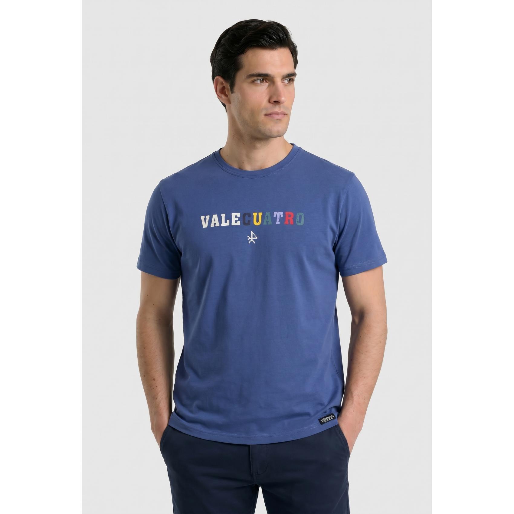 Camiseta modelo Valecuatro azul índigo