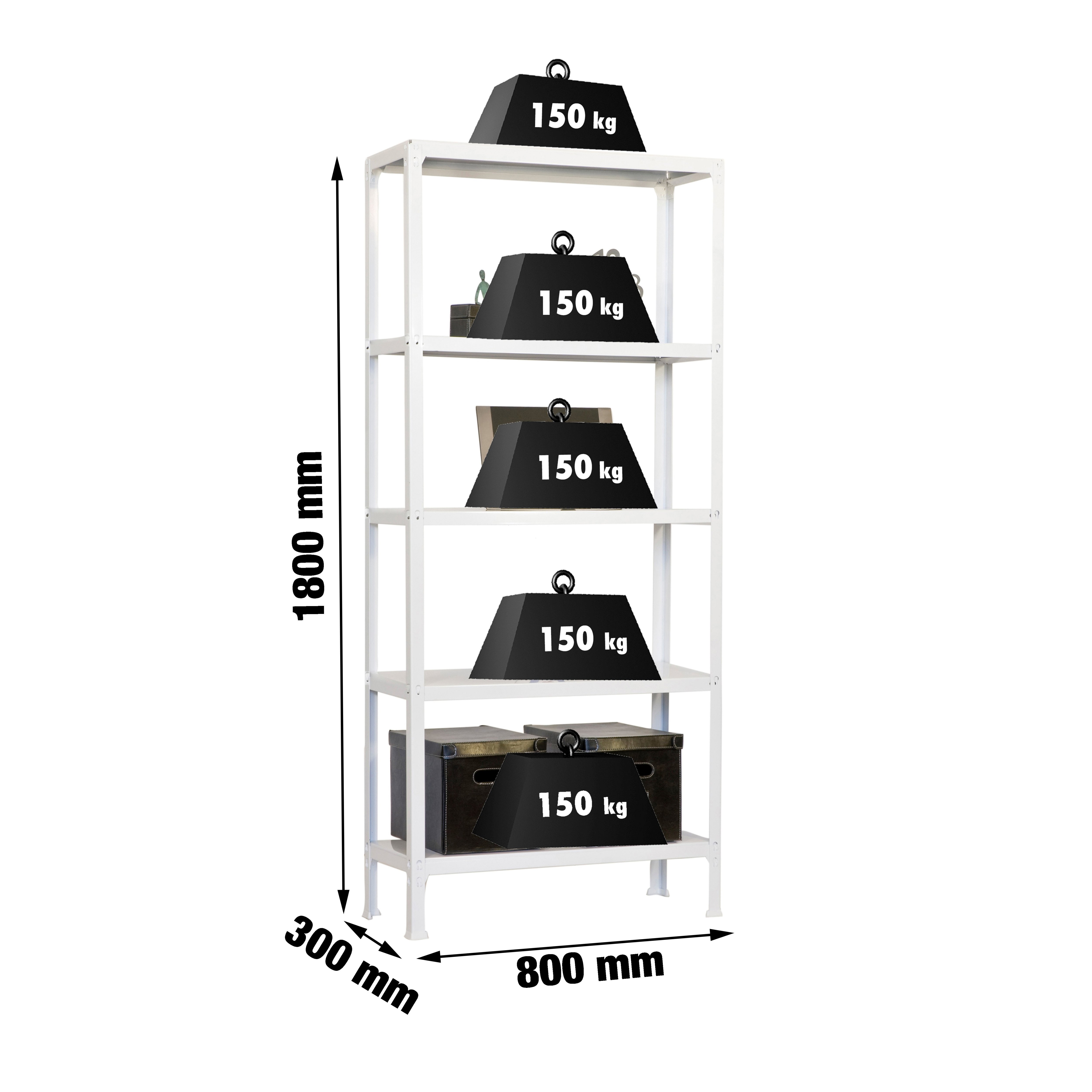 Estantería SIMONRACK Simonhome click mini 5/300 blanco