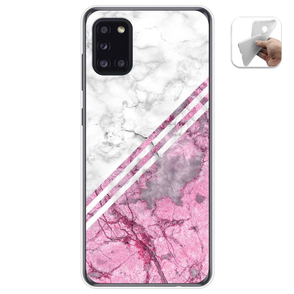 Tumundosmartphone Funda Gel Tpu para Samsung Galaxy A31 diseño Mármol 03 Dibujos