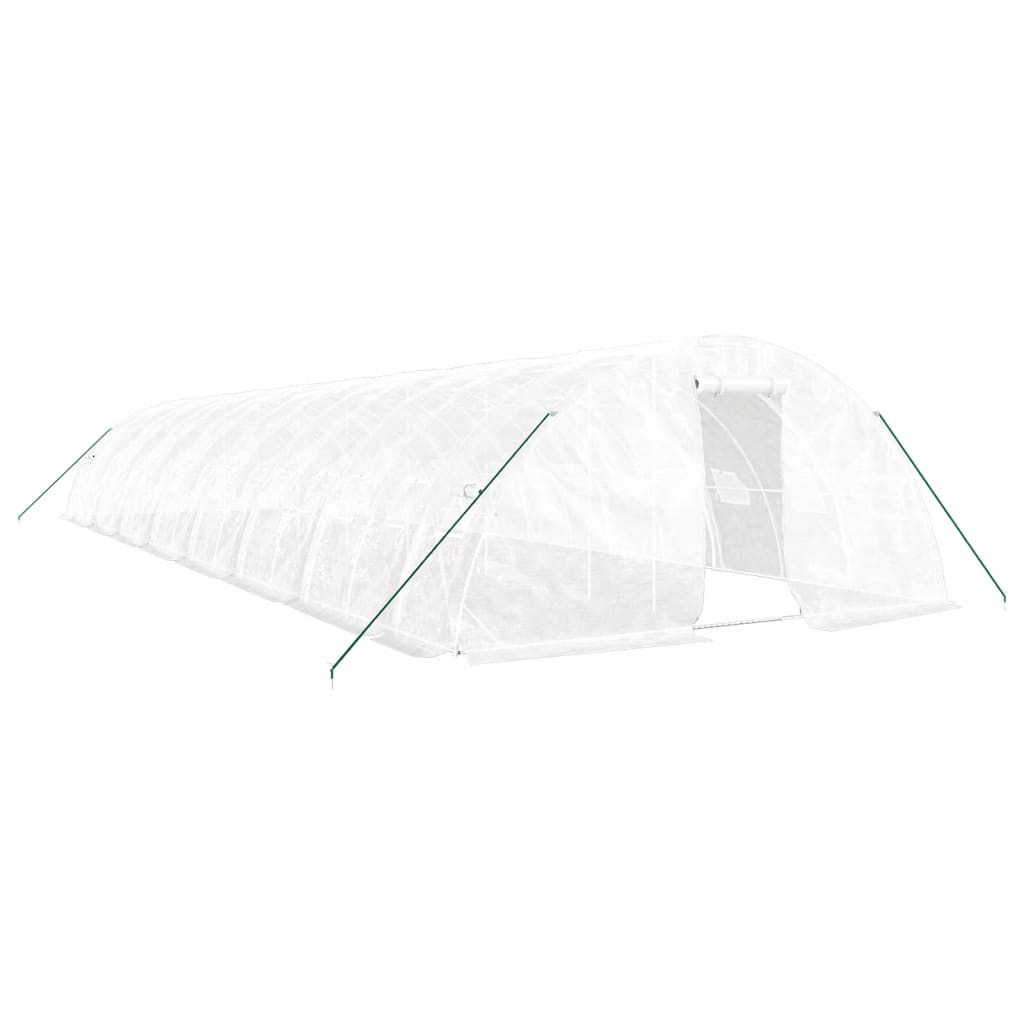 vidaXL Invernadero con estructura de acero blanco Multitalles