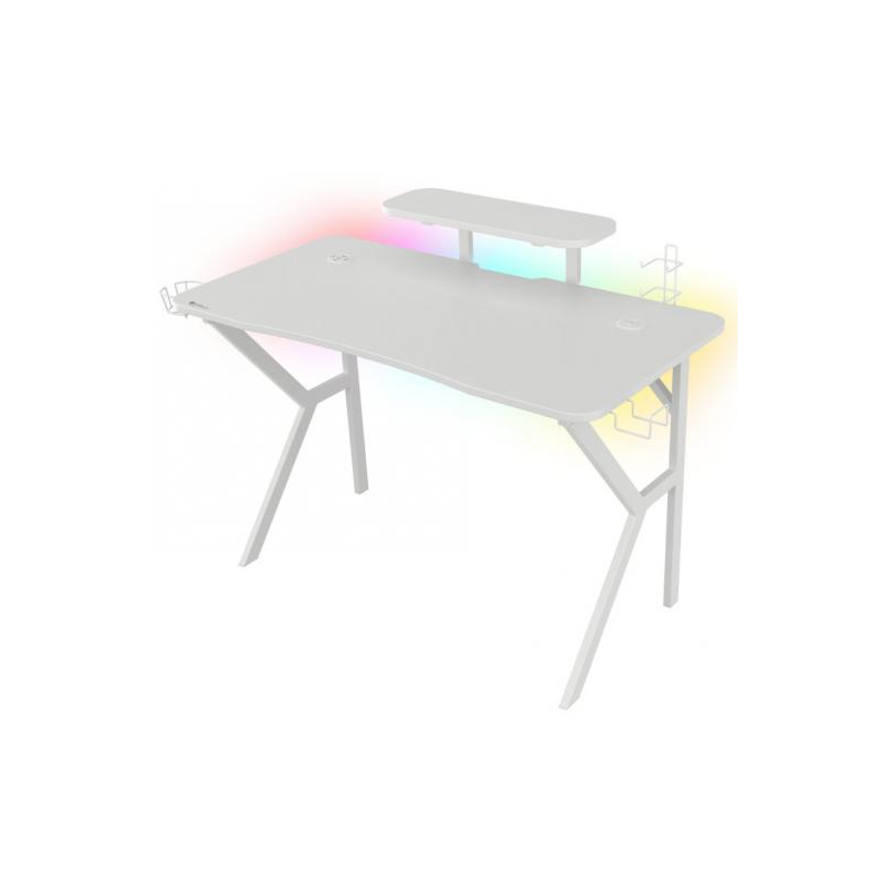 Genesis Holm 320 RGB Mesa Gaming Blanca