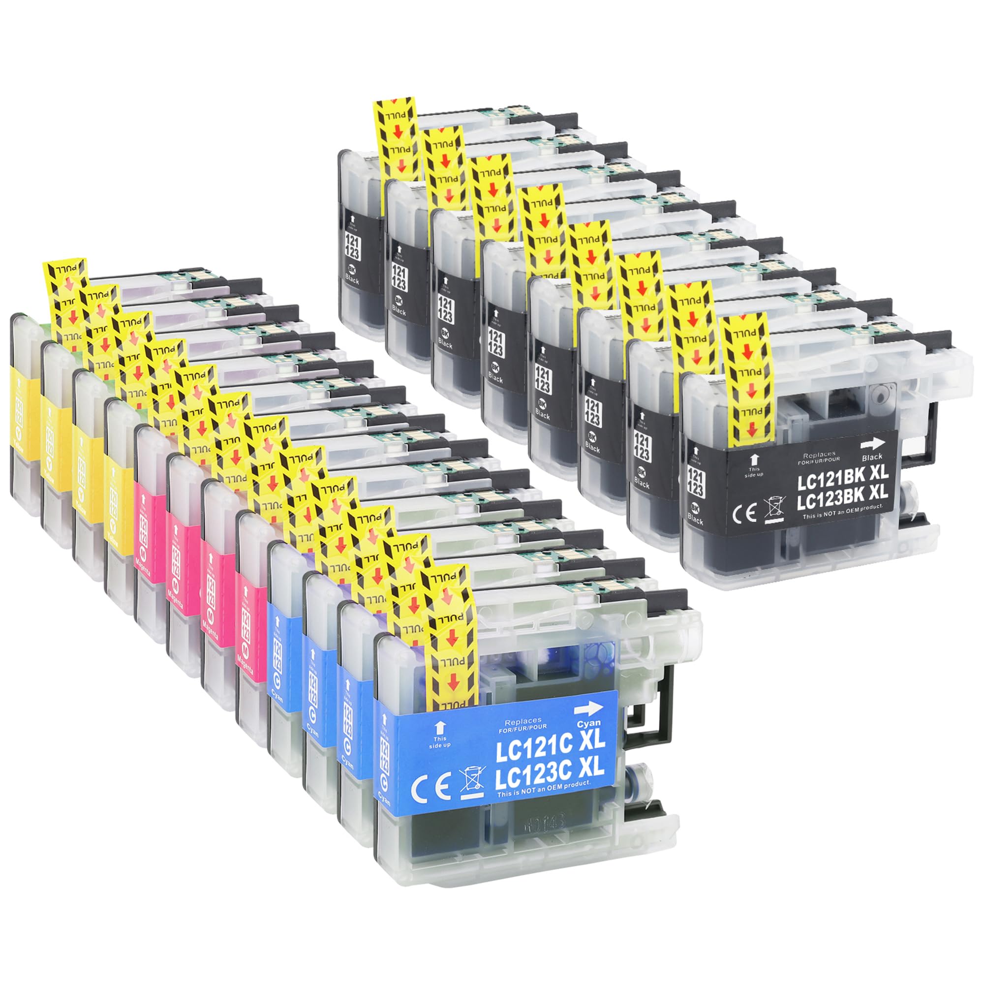 BROTHER LC123/LC121 DCP-J4110 MFC-J4510 MFC-J650 PACK 20 TINTAS compatibles