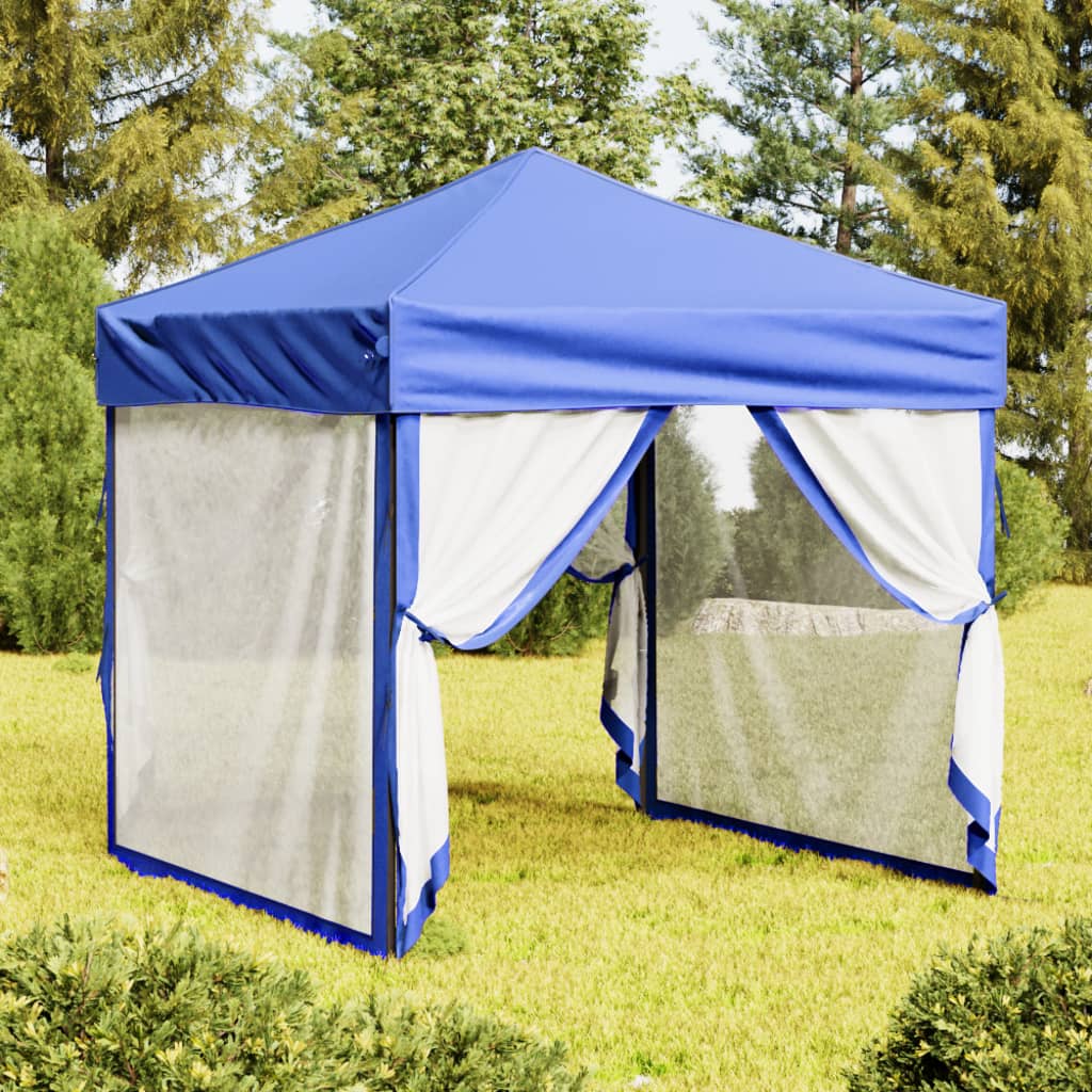 vidaXL Carpa para Fiestas Plegable con Paredes 2x2 m Cenador Color Antracita,  Taupé,  Azul y mas