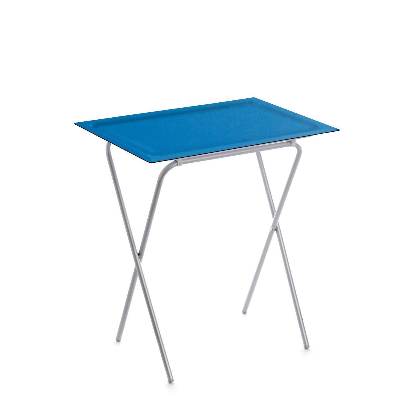 DON HIERRO - Mesa plegable auxiliar ADA con bandeja extraíble para interior y exterior-
