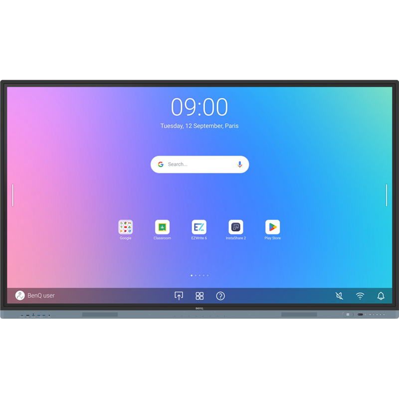 Pizarra interactiva BenQ RM7504 de 75 pulgadas con pantalla táctil en color negro