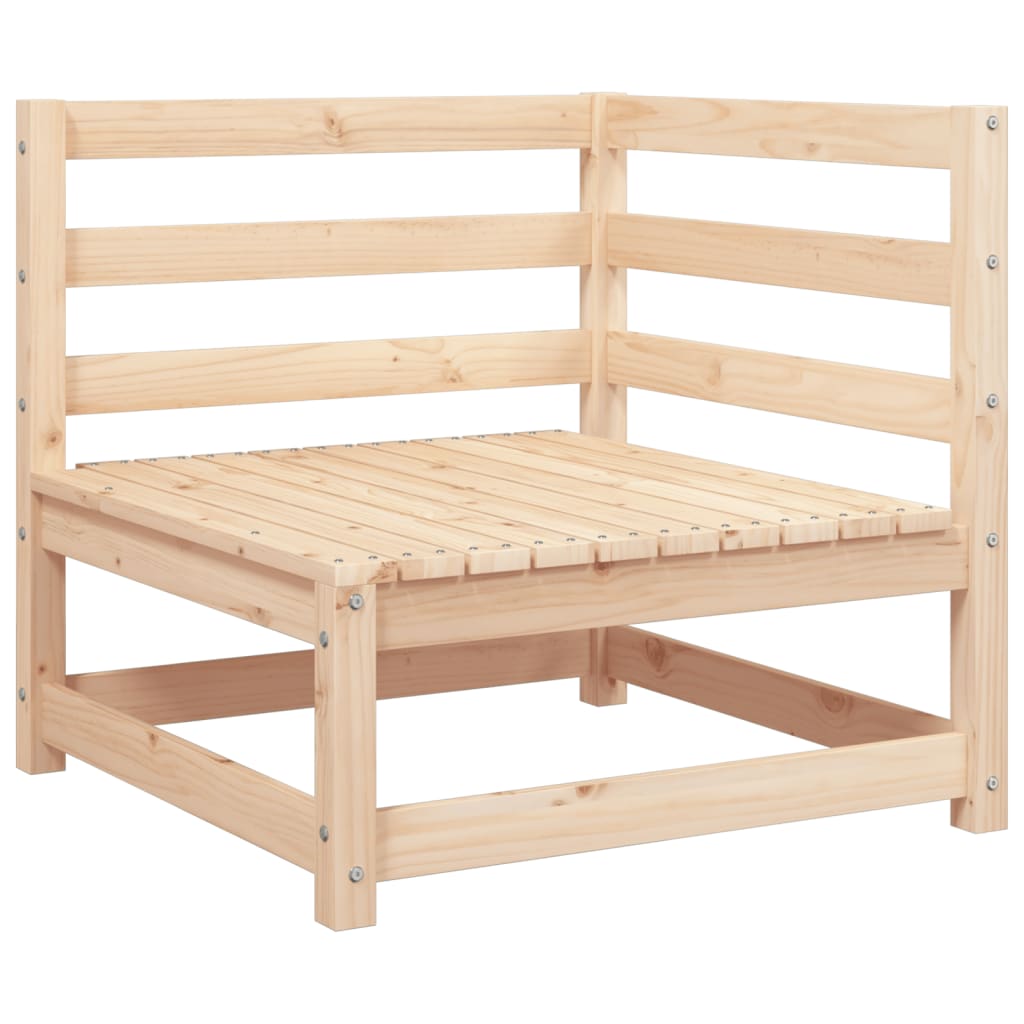 Vidaxl Sofá Esquinero de Jardín Madera Maciza de Pino 70x70x67 Cm Pino Natural