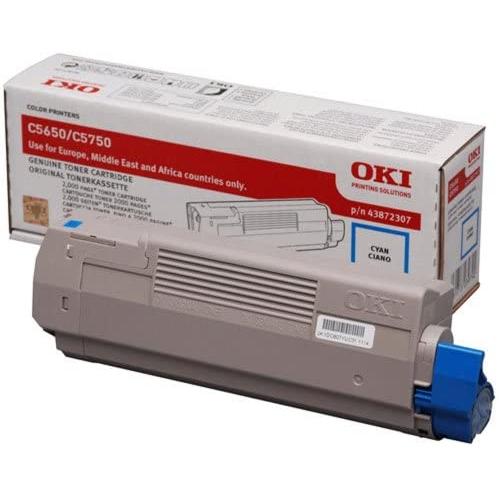 Oki Toner Cian OKI C5650/c5750 de Alto Rendimiento para 2000 Páginas