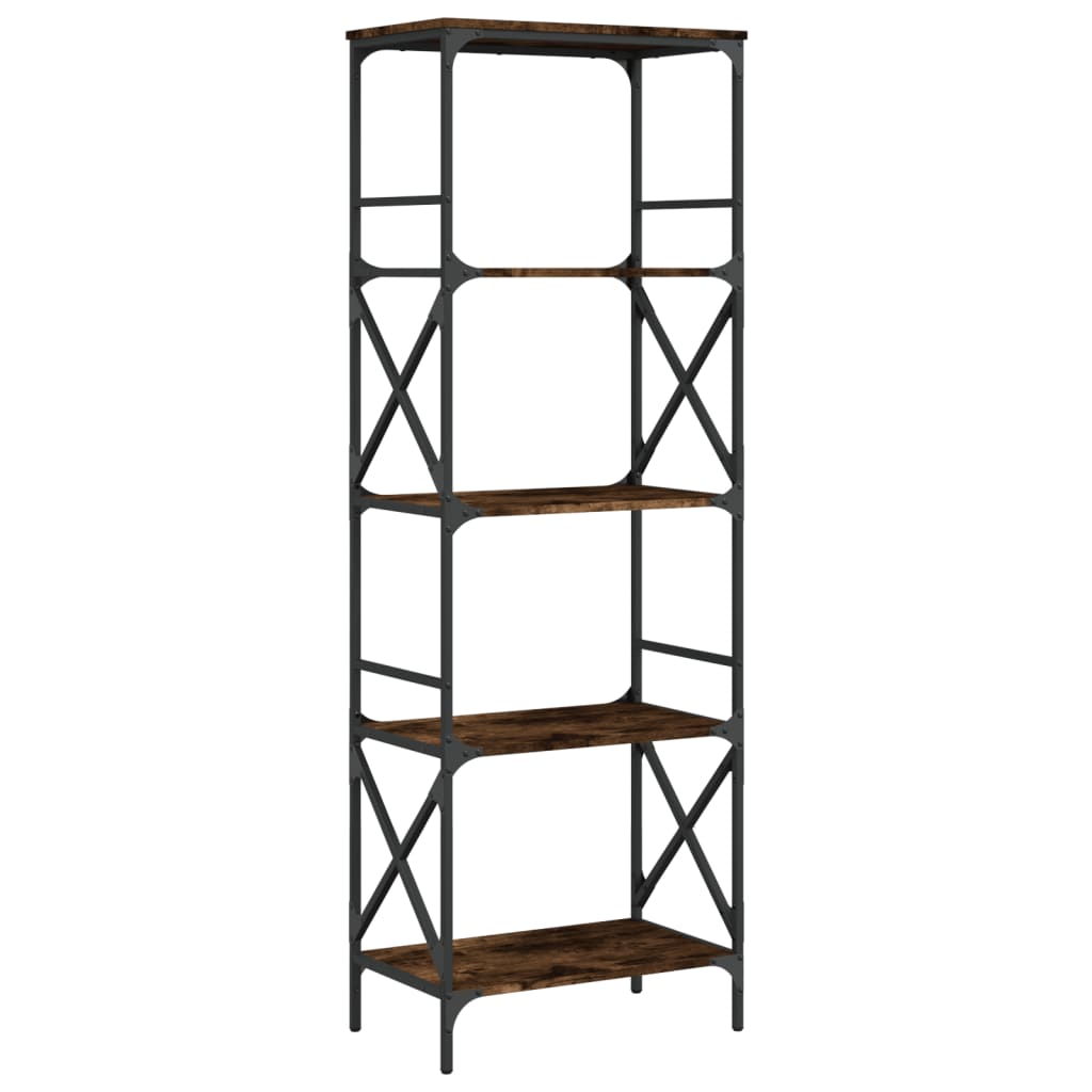 Vidaxl Librería 5 Estantes de Madera Ingeniería 59x35x171 Cm - Negro