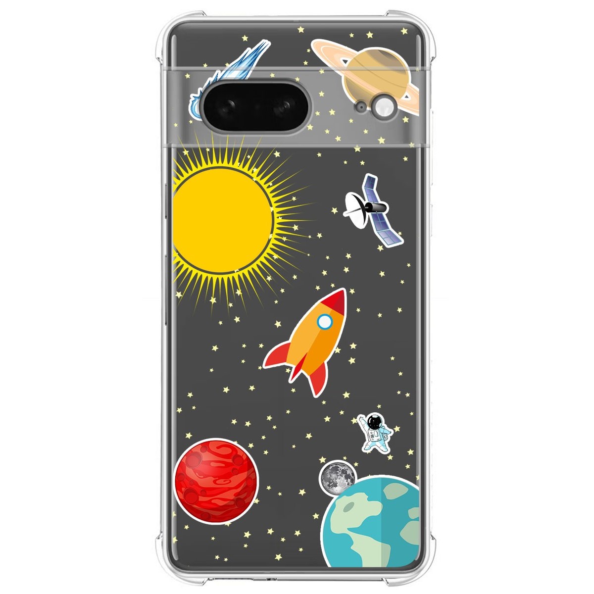 Funda Silicona Antigolpes para Google Pixel 7 5G diseño Espacio Dibujos