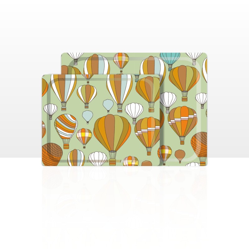 DON HIERRO - Set de 2 bandejas de servir, 42 x 29 cm y 48 x 37 cm, aptas para lavavajillas.-
