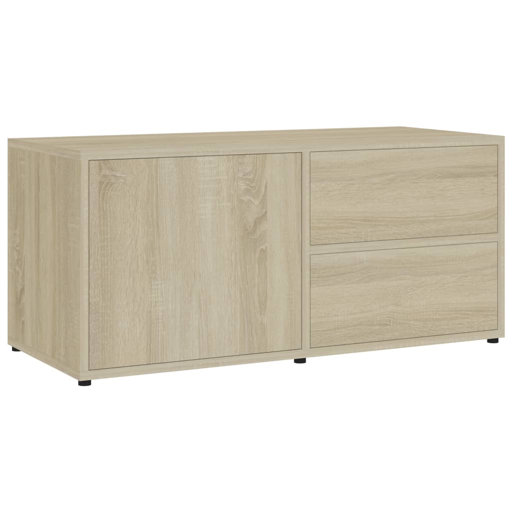 vidaXL Mueble para TV madera contrachapada color roble 80x34x36 cm