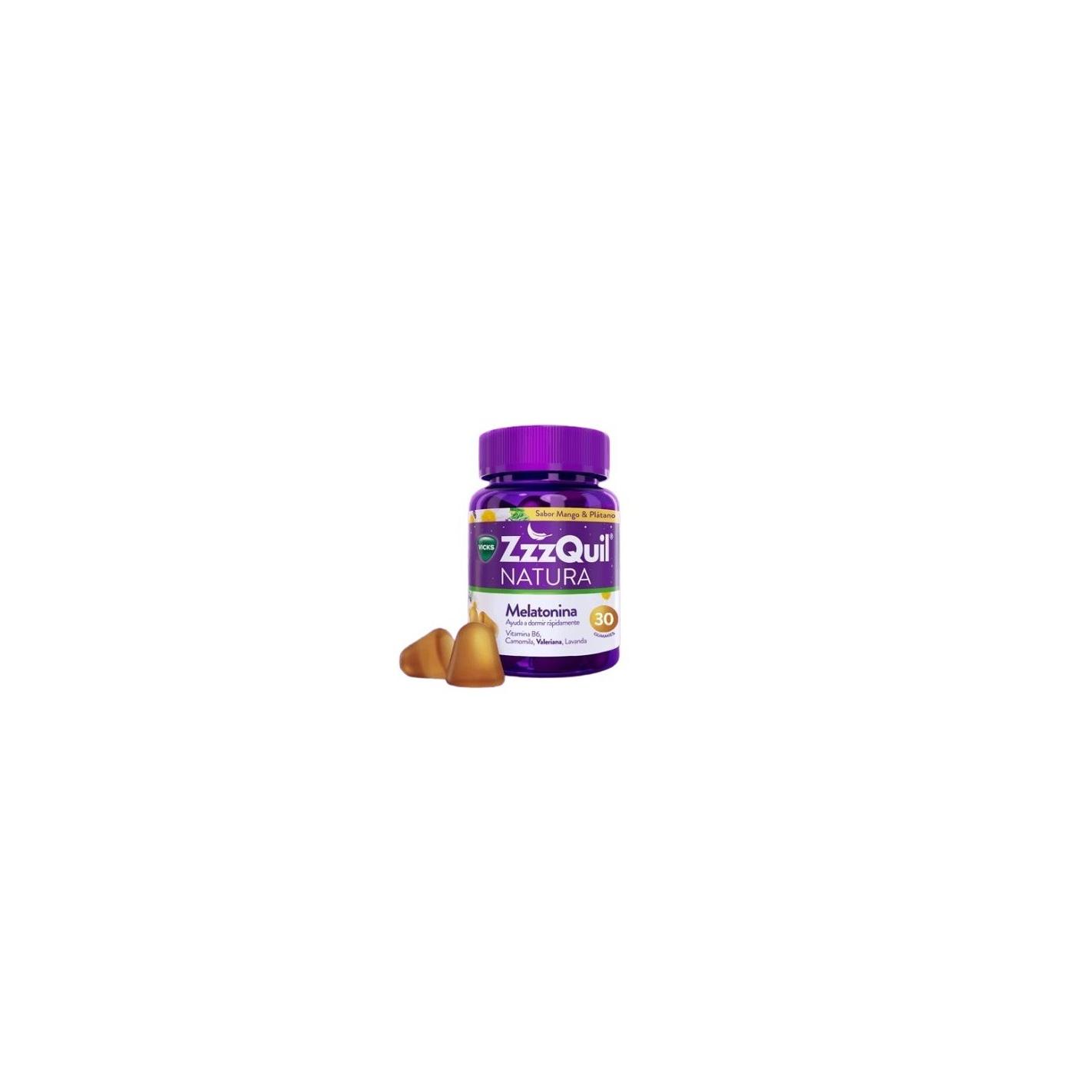 ZzzQuil Natura Melatonina Mango Plátano 30 Gominolas