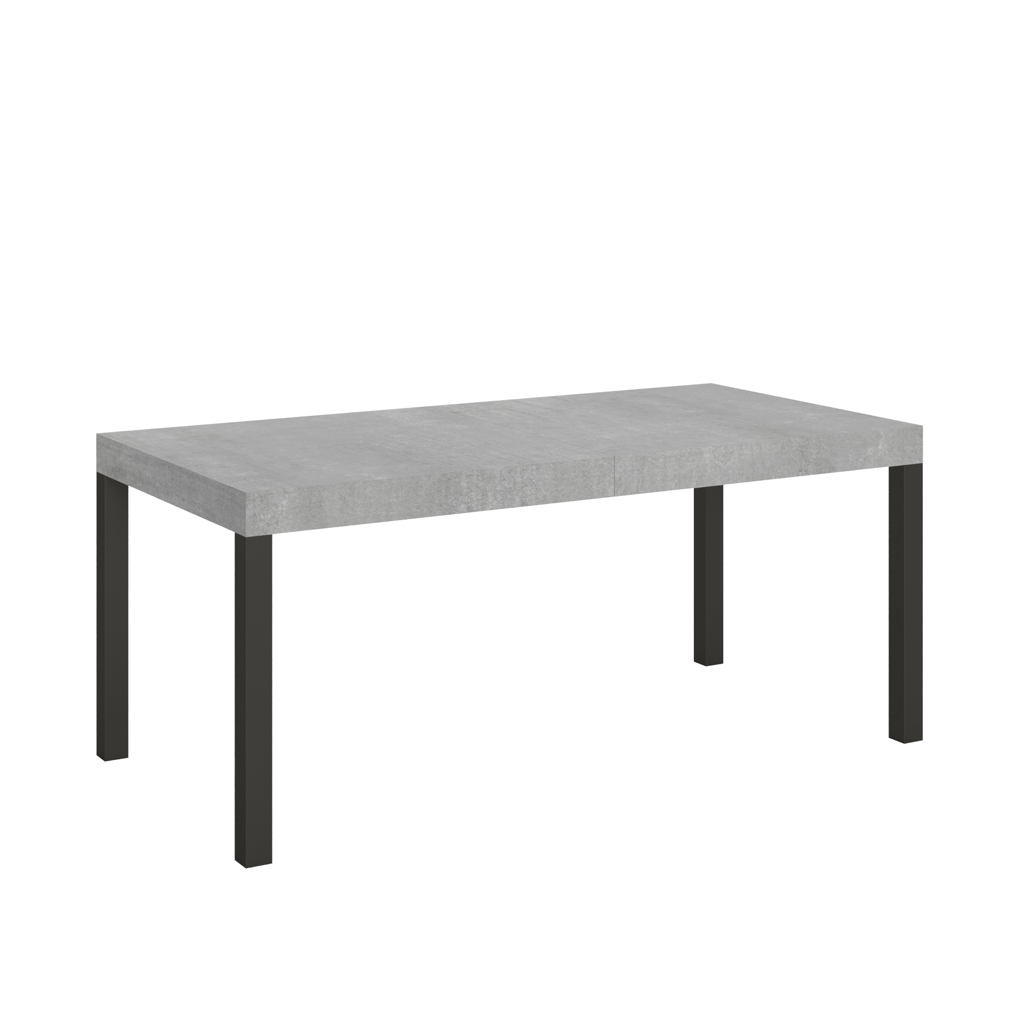 Mesa extensible 90x180/440 cm Everyday Estructura de cemento Antracita - Itamoby