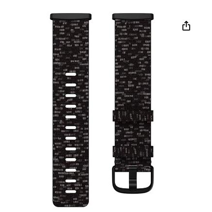 Correa Oficial Fitbit para Versa 3 y Sense – Banda Tejida de Silicona Suave Reciclada, Diseño Deportivo y Elegante