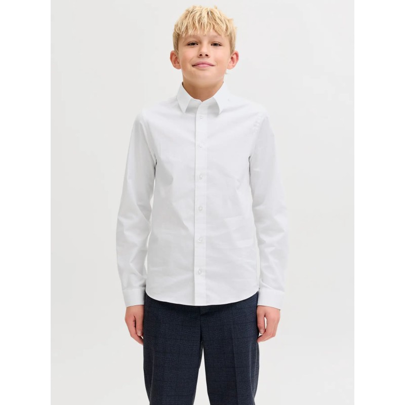 Camisa Blanca Niño Jack & Jones Junior | Algodón Stretch | Tallas 8-14 años