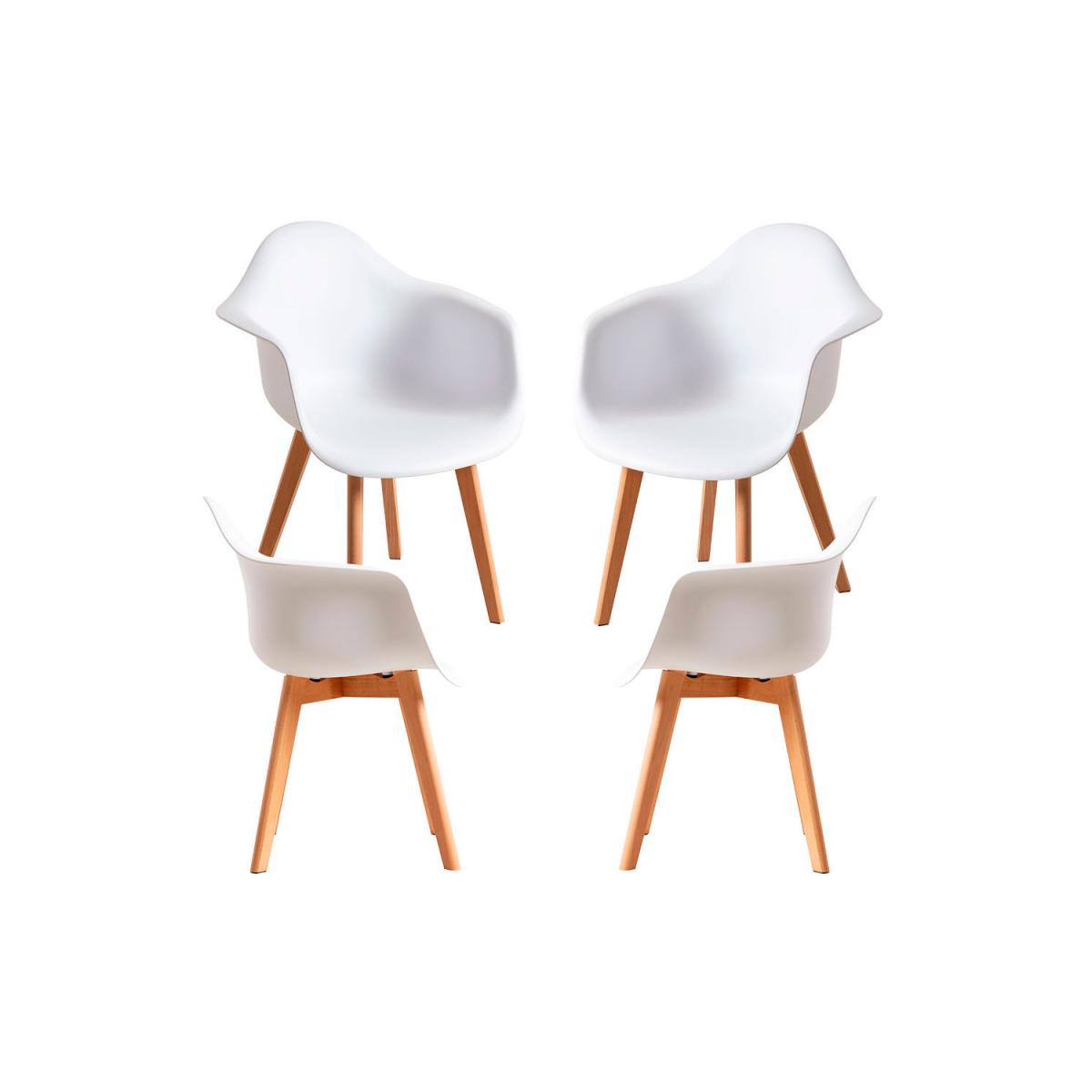 Regalos Miguel - Packs Sillas Comedor - Pack 4 Sillas Belu - Blanco