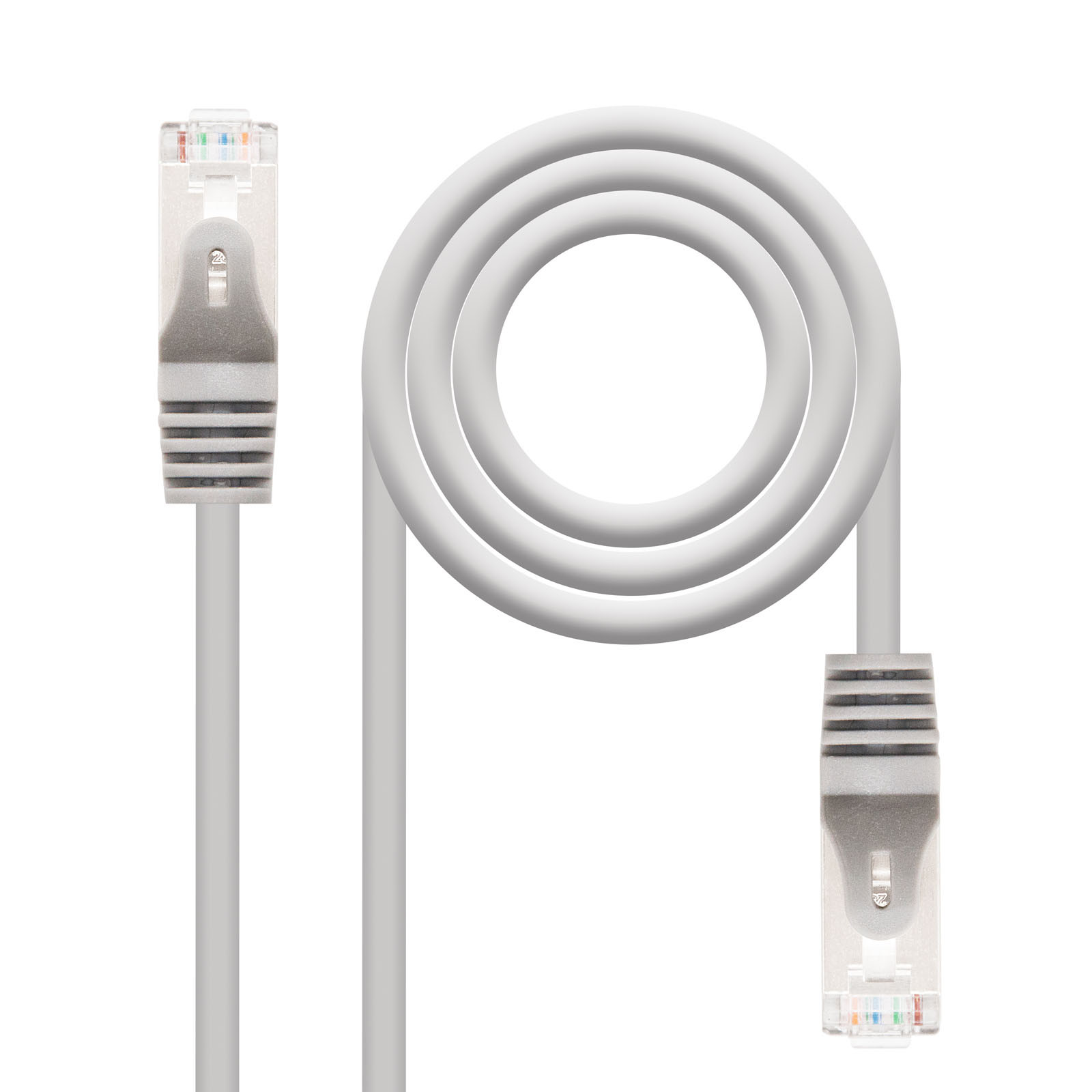 Nanocable Latiguillo RJ45 Cat5e UTP CCA 2m Gris - Cumple Normas ANSI/TIA/EIA