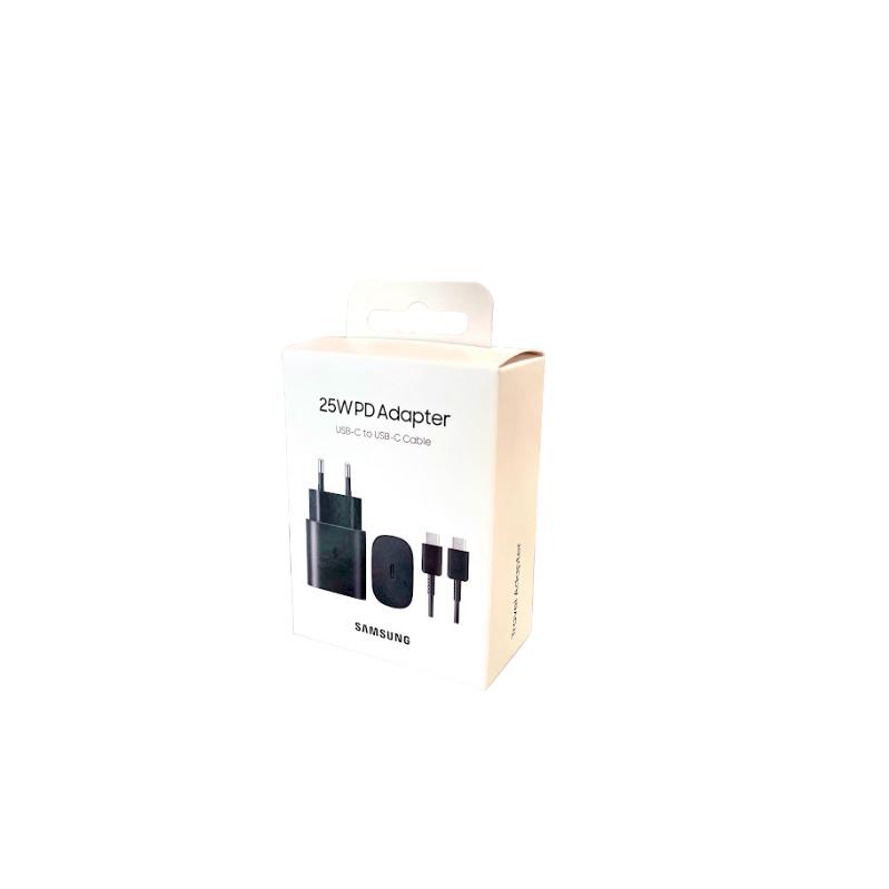 Samsung Cargador 25W USB-C To USB-C Cable Negro EP-TA800XBEGWW