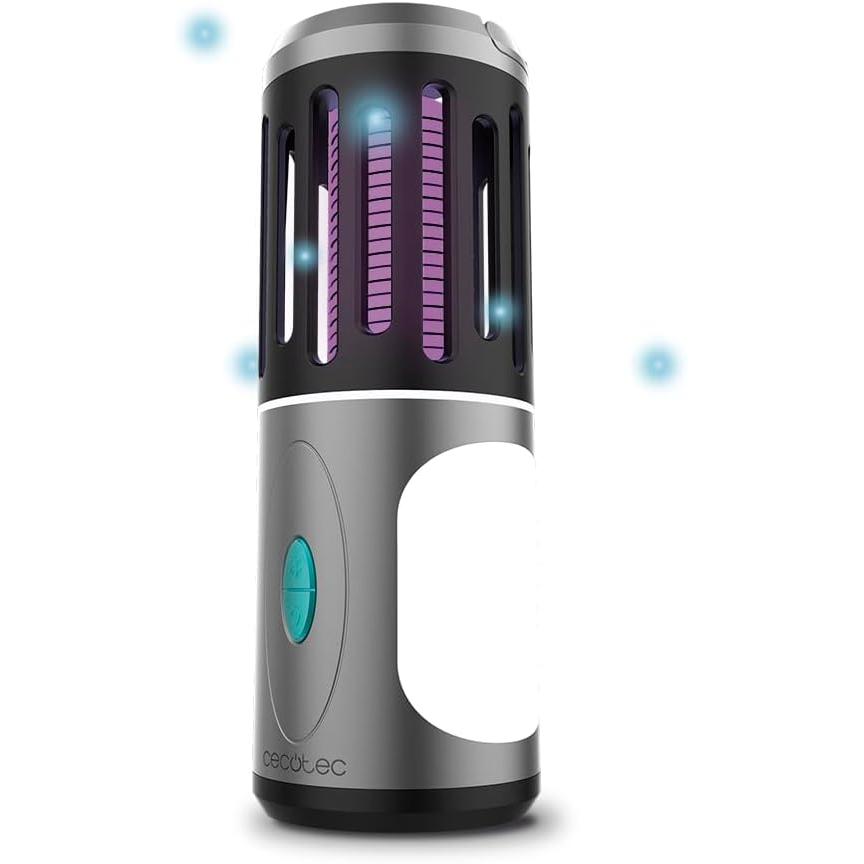 Cecotec Mosquito Killer ByeFly 3000 Go. Lámpara y Linterna, Diseño 3 en 1, Portátil, Batería de 1800 mAh, Gran autonomía, Protección IPX4, Sistema de suspensión