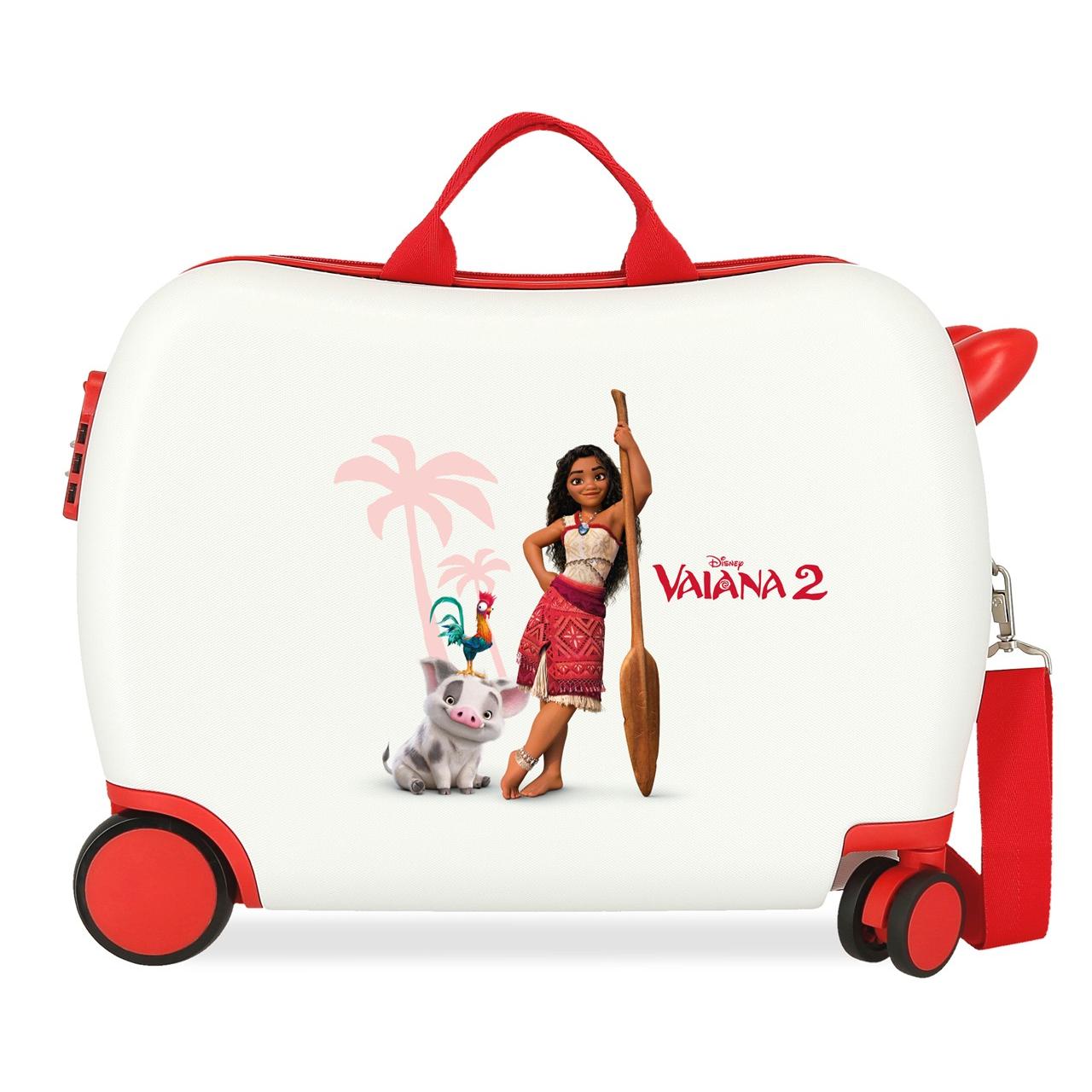 Maleta infantil Vaiana and friends blanco 50x38x20 cm