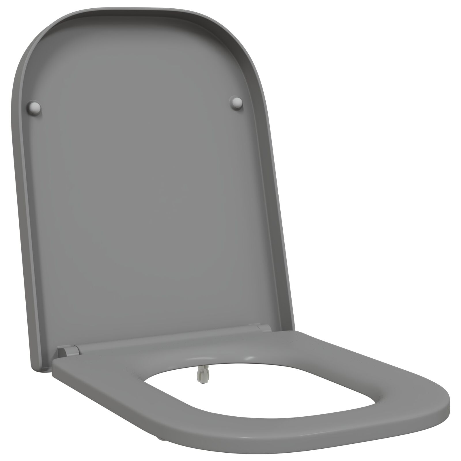 Asiento de inodoro de liberación rápida vidaXL con cierre suave Duroplast Gris