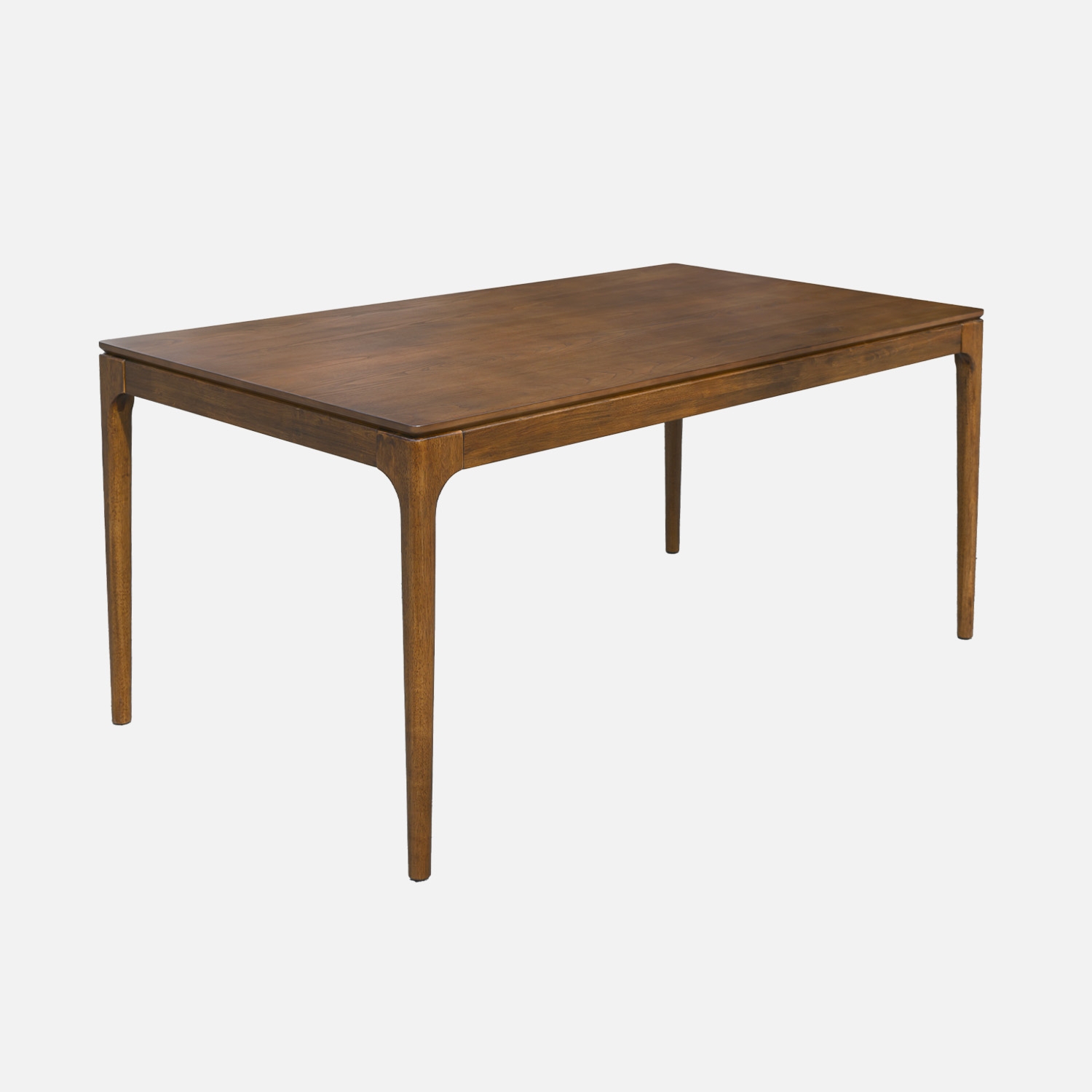 Sweeek - Mesa de comedor rectangular en madera de 6 plazas, Elena, Nogal, 160x90x76 cm