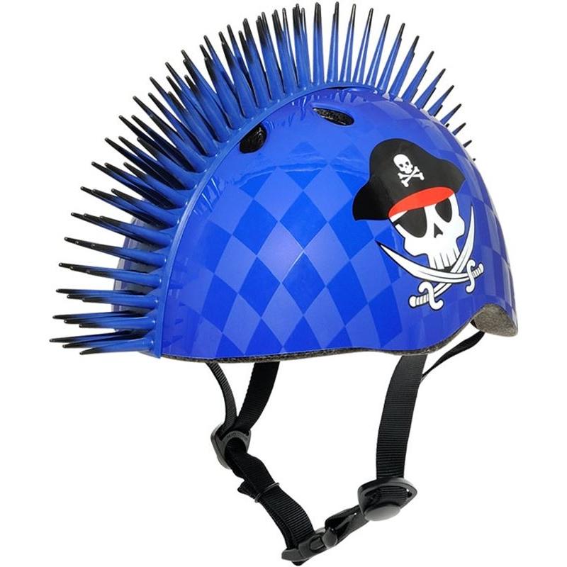 Raskullz - Casco infantil para bicicleta C-Preme Casco Infantil Eyepatch Cresta Azul, ideal para ciclismo en exteriores, diseño atractivo y seguridad certificada para niños mayores de 5 años