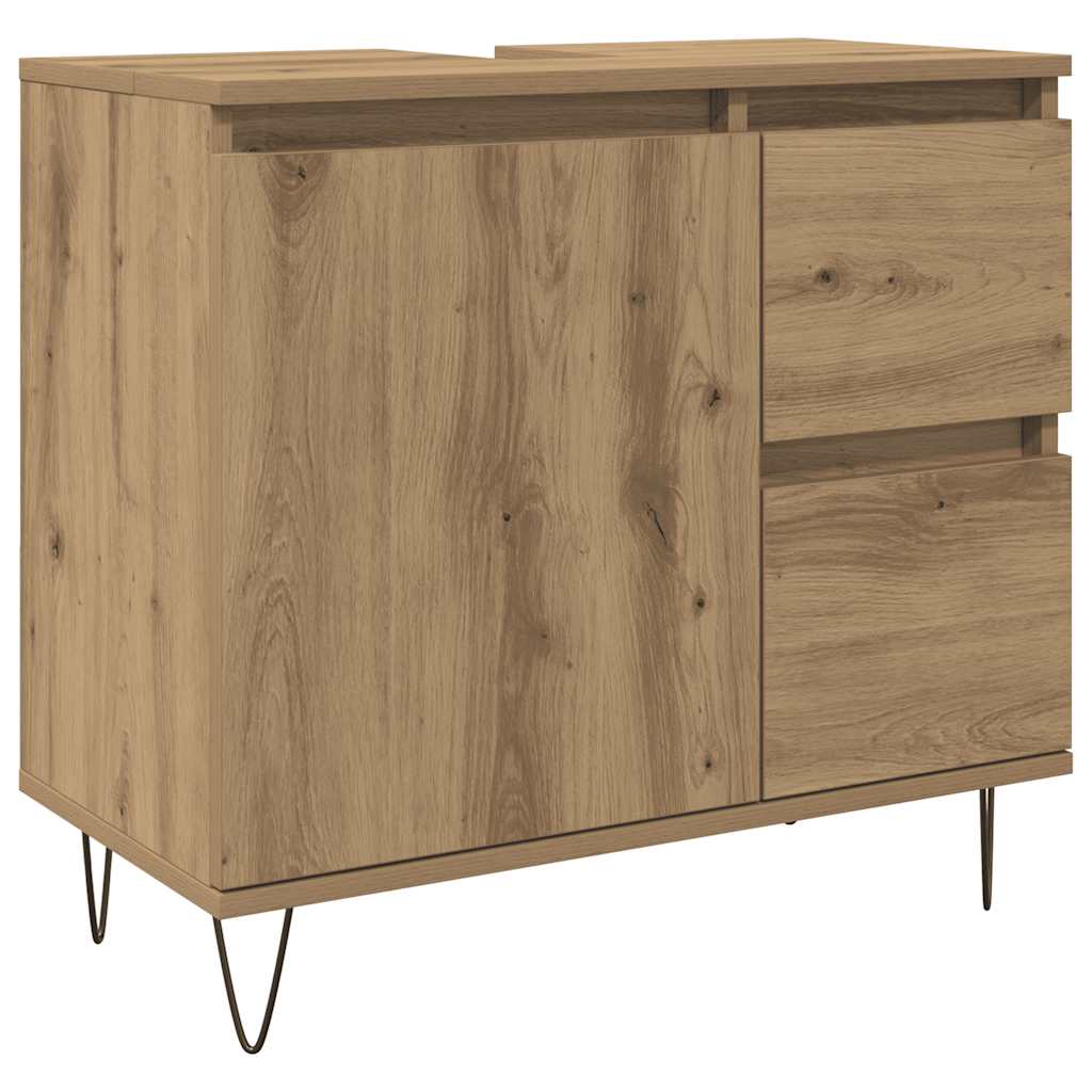 vidaXL Mueble de lavabo madera de ingeniería roble artisan 65x33x60 cm